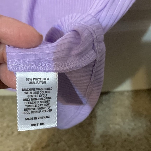 Lilac Ribbed Long Sleeve Shirt - Picture 5 of 5